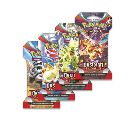 Scarlet Violet Obsidian Flames Sleeved Booster Pack 10 Cards